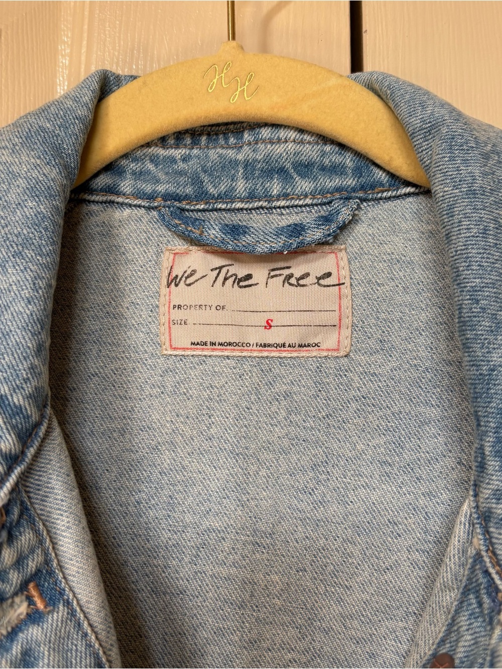 Free People Distressed Madison City Jacket Size S - Picture 3 of 4